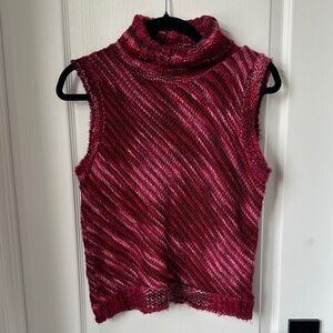 Women's Sleeveless Pink Sweater